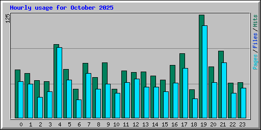 Hourly usage for October 2025