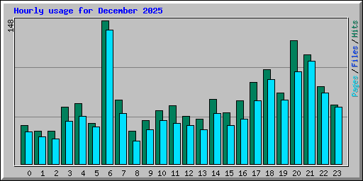 Hourly usage for December 2025